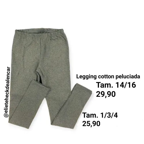 Calça legging peluciada infantil