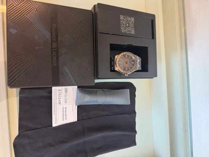 Maurice Lacroix Automatic 42mm Gunmetal Pvd Limited Edition Aikon Com caixa e documentos