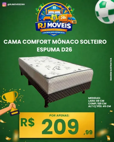 Cama box solteiro d26