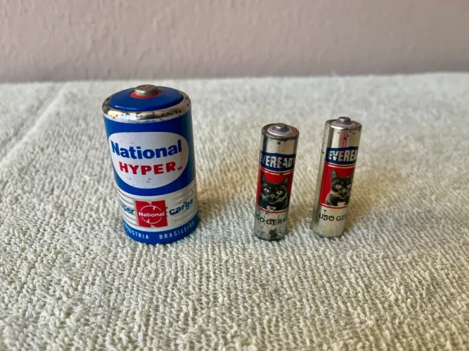 Pilhas antigas Originais década de 80
