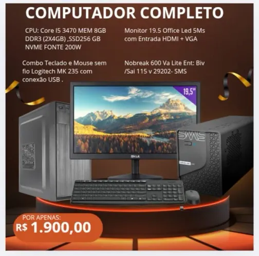 Vendo computador completo novo direto da loja.Excelente configuração .