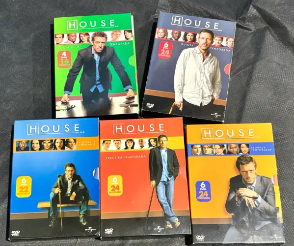 Lote Box de DVDs da Série House M.D. (1ª a 5ª Temporada)