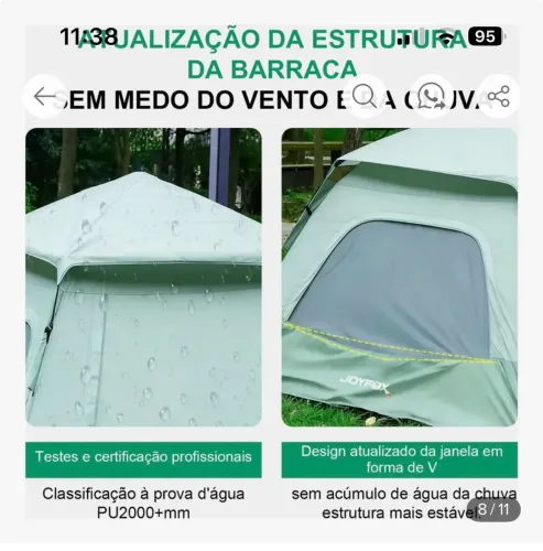 Barraca joyfox semi nova