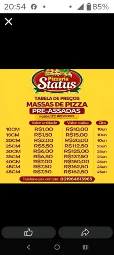 Fábrica de pizzas e massas semi pronta pra revendedores