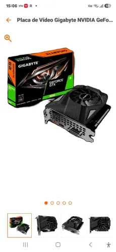 Placa de video gtx 1650 4gb gddr6 gigabyte