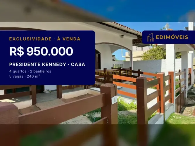 Sensacional casa em Presidente Kennedy: conforto e funcionalidade para você!