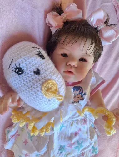 Bebê reborn realista menina silicone LDC