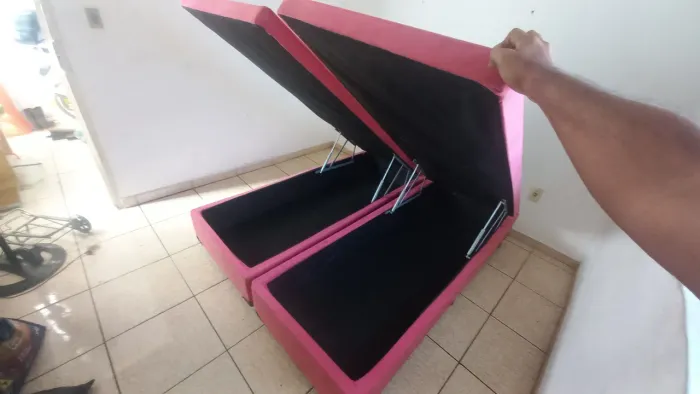 Vendo base box Baú bipartido Queen Size 1,58x1,98