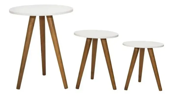 Trio 3 mesinhas de decoração