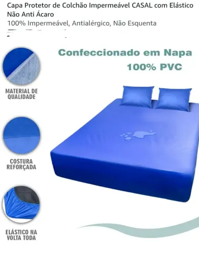 Capa Protetor de Colchão - Impermeável de Casal
