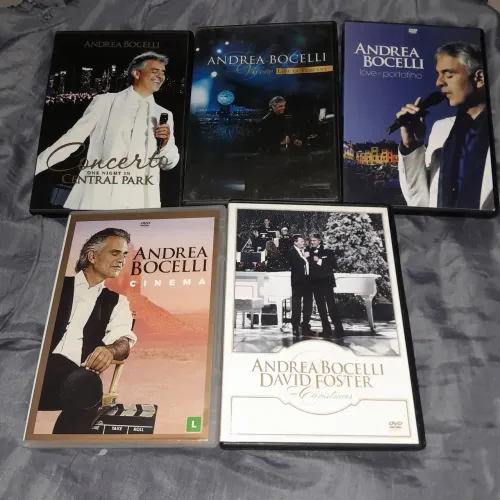 Kit 5 dvds e cd Andrea bocelli
