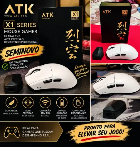 Mouse Gamer ATK X1 Ultra - Seminovo