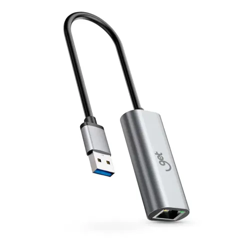Adaptador GET USB 3.0 para RJ45 Gigabit - 10/100/1000 Mbps