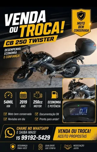 Moto CB 250 Twister em excelente estado