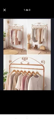 Kit Arara de Roupas Rose desmontável,