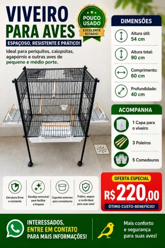 Viveiro em excelente estado de conservação 