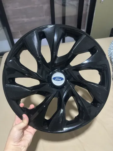 JOGO DE CALOTA FORD KA ARO 14 BLACK PIANO