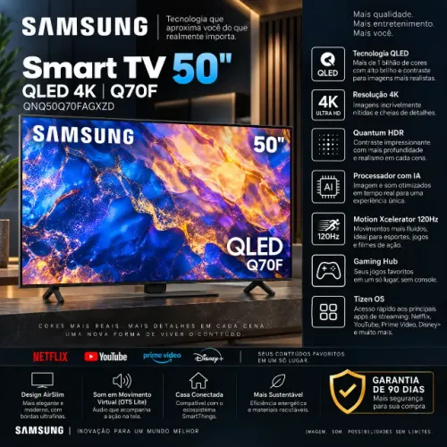 Smart TV Samsung - 50" QLed 4K 2025