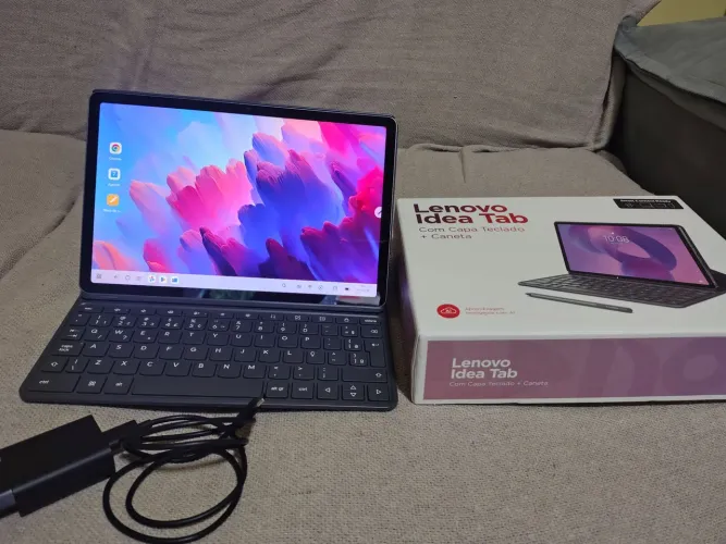 Tablet Lenovo Idea Tab 128GB + 8GB RAM + Capa Teclado e Caneta - Perfeito Estado!