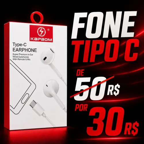 Fone Tipo C entregamos 