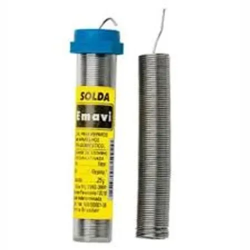 Solda Emavi 63x37 - Tubo 25g com 1mm - Fluxo Interno