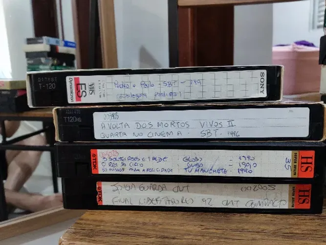 Lote Fitas VHS - Gravações Caseiras - Programação Antiga 