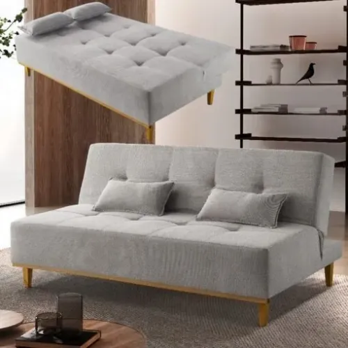 Sofá Cama Dallas 1,80m Cinza. Receba amanhã.