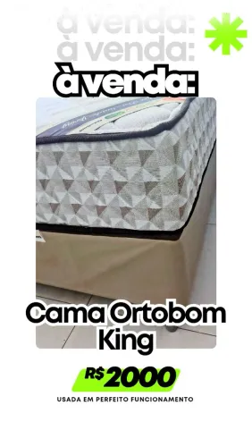 Cama King Ortobom Semi nova
