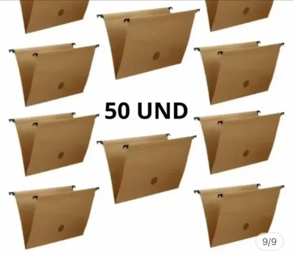 Kit 50 Pastas Suspensas Plastificadas com Textura Marmorizada Comercial