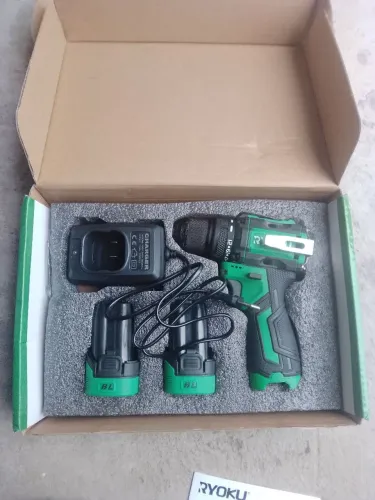 Furadeira e Parafusadeira RYOKU motor brushless 2 baterias 