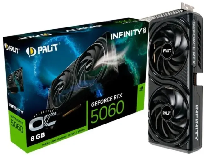 (1 mês de uso) Placa De Vídeo Nvidia Geforce Palit Rtx5060 8gb Infinity2 Oc