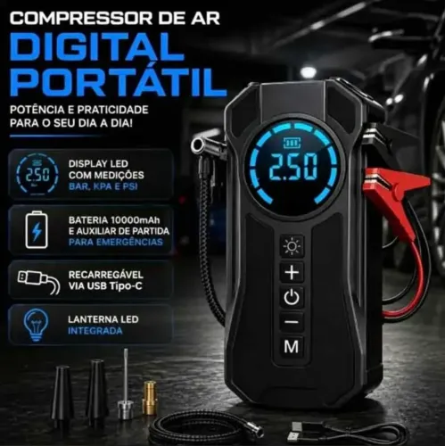 Auxiliador de partida e comprensor