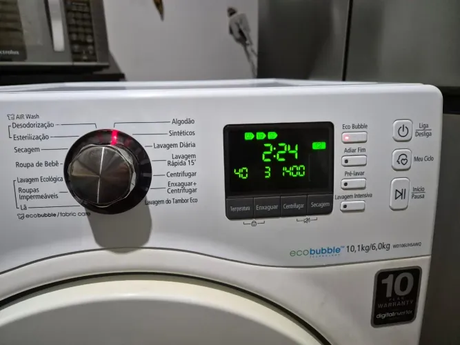 Maquina de lavar lava e seca samsung 10.1 k volts 110