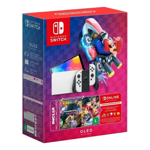Nintendo Switch Oled COMPLETO E NOVO!