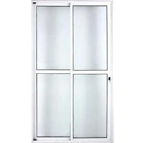 Porta Balcão de Alumínio Branco 2 Folhas 211x1138