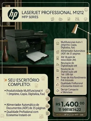 Impressora hp laser m1212nf
