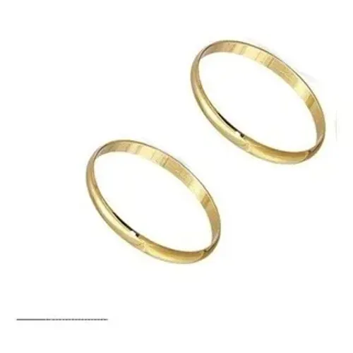 Alianças Noivado / Casamento Ouro 18k Polidas 2 Mm 1.6 Gr