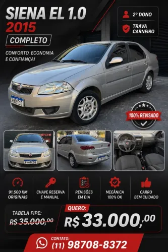 Fiat Siena EL 1.0 MPI Fire Flex 8V 4P 2015