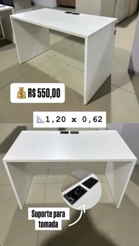 Mesa com Suporte de Tomada