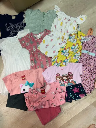 Lote 10 peças variadas (blusa, vestido, conjunto, macacão) menina tamanho 2