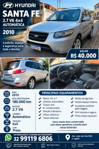 Hyundai Santa Fe GLS 2.7 V6 4x4tiptronic 2010