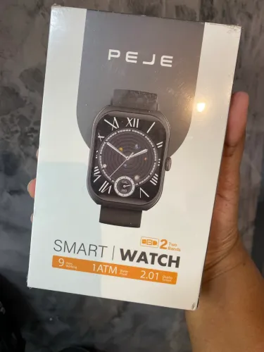 Smartwatch Relógio Smart Peje Zw01 Bluetooth À Prova Dágua Branco Milanês Preto Preto
