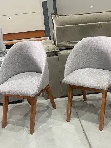 Poltronas Decorativas Assentos No Linho Cinza ÚLTIMAS UNIDADES !!!!!