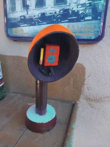 Mini orelhão artesanato 