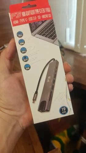 ADAPTADOR HUB USB-C USB 3.0 HDMI 8 EM 1 SD MIRO SD RJ45