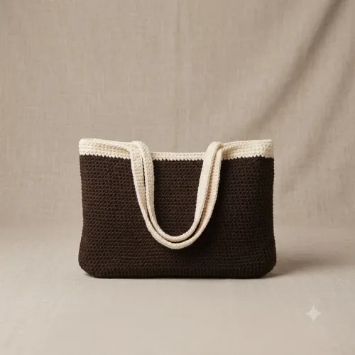 Bolsa de Crochê Feita à Mão - Nova