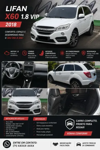 Lifan X60 VIP 1.8 16V 128cv 5P Aut. 2018