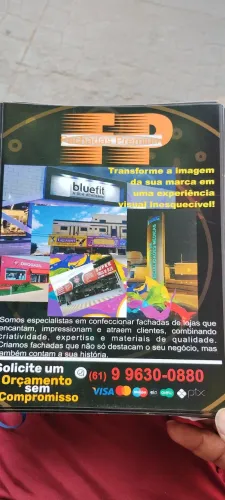 Fachada de loja em lona ou ACM 