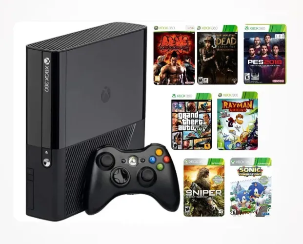 VENDE-SE XBOX 360 SUPER SLIM COM VARIOS JOGOS NO HD, 1 MANETE , ORIGINAL, ESTADO NOVO