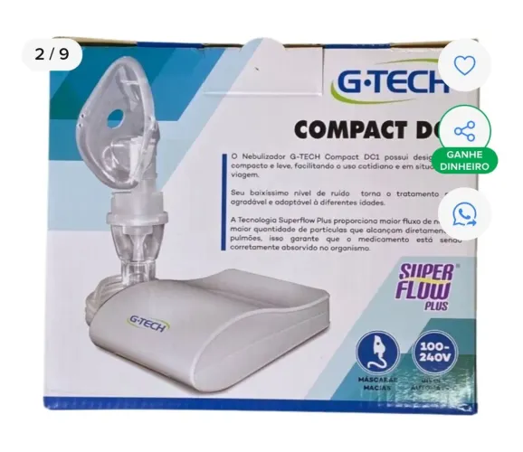 Vendo Inalador/nebulizador gtech lacrado.( Veja descrição) Sou de Piracicaba
